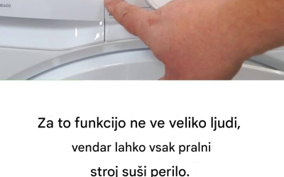 10 od 10 pralnih strojev lahko suši, vendar le malo od njih omenja to funkcijo.