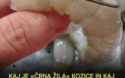 Kaj se zgodi, če pojeste črno žilo v repu kozice?