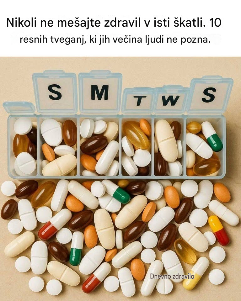 Nikoli ne mešajte zdravil v isti škatli. 10 resnih tveganj, ki jih večina ljudi ne pozna.