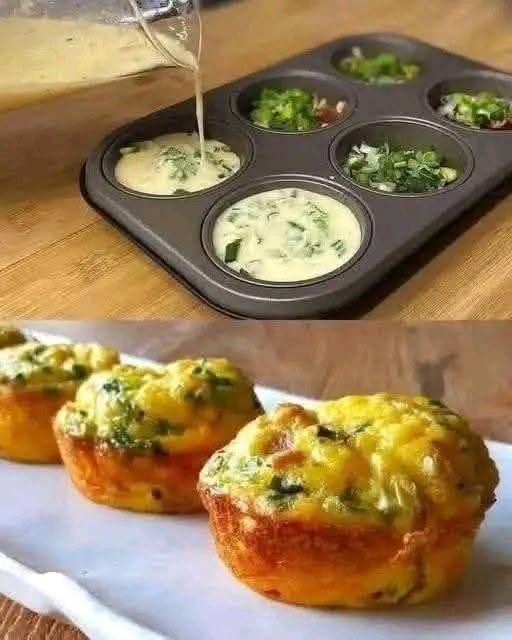 Recept za otroške mafine z zelenjavno omleto