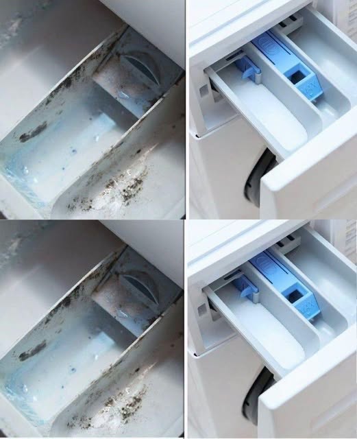 Enostavno čiščenje predala za detergent v pralnem stroju