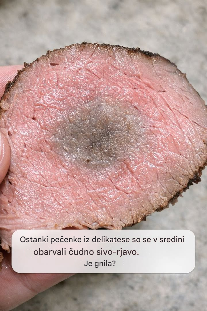 Zakaj vaša pečenka iz delikatese postane sivo rjava