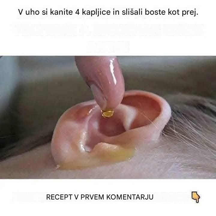 Obnovite svoj sluh: Naravne kapljice za ušesa.
