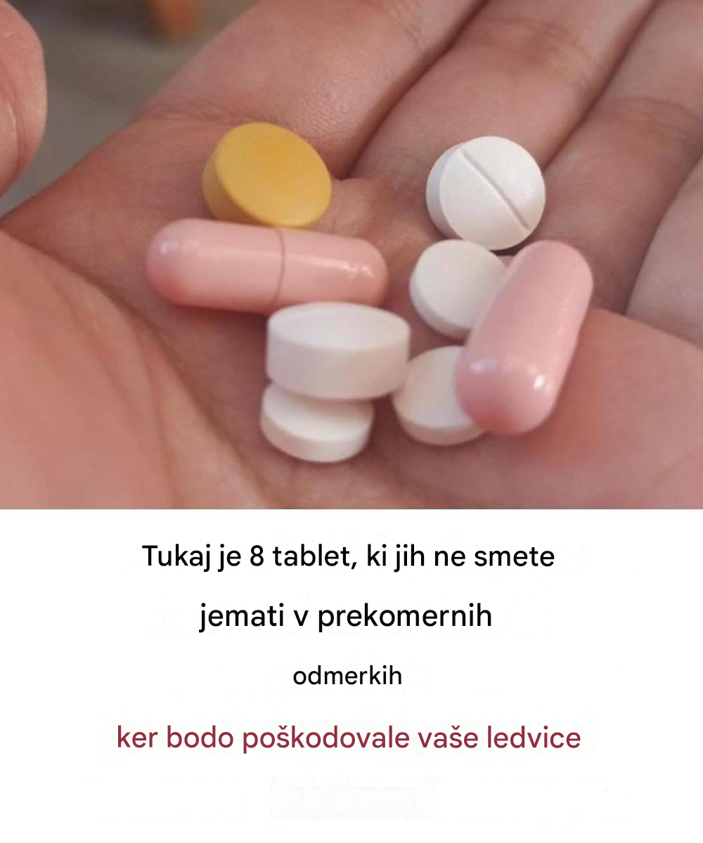 Osem tablet, ki jih ne smete jemati, ker poškodujejo vaše ledvice