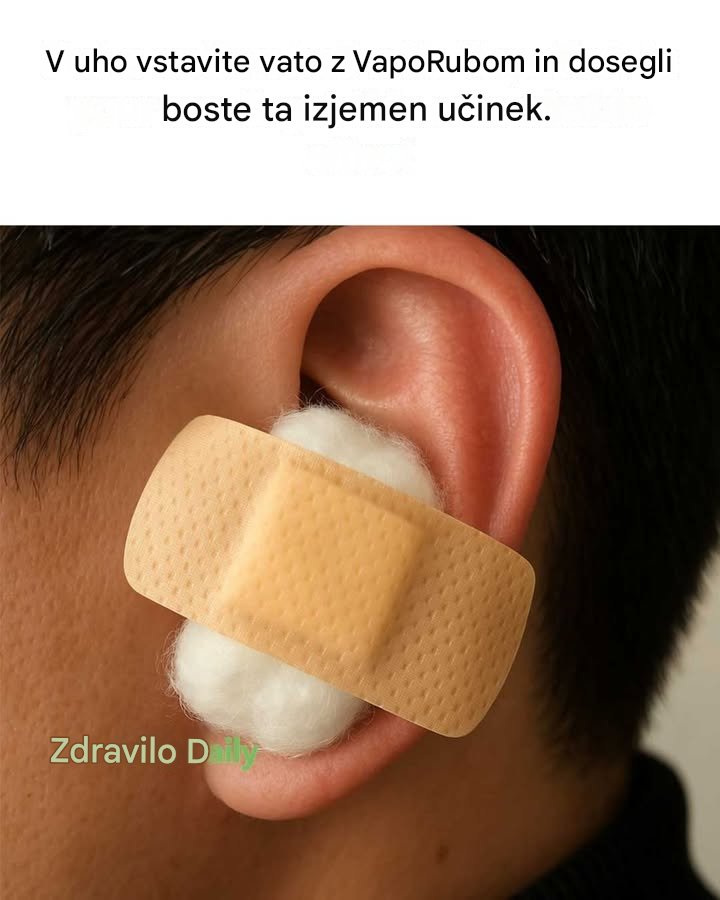 V uho si vstavite vato z VapoRubom in doživite ta izjemen učinek.