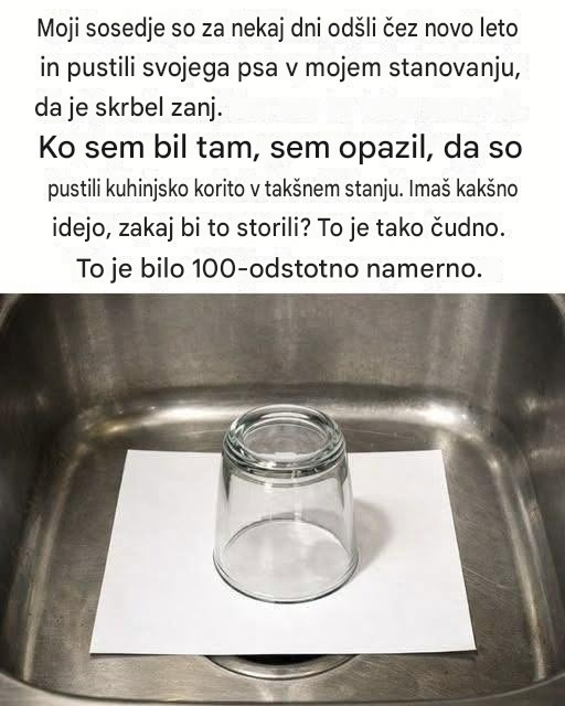 Zakaj nekateri ljudje pred odhodom od doma postavijo obrnjen kozarec nad kuhinjsko korito?